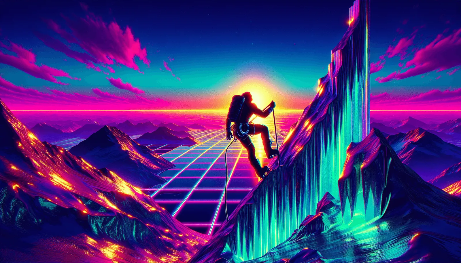Synthwave style illustration