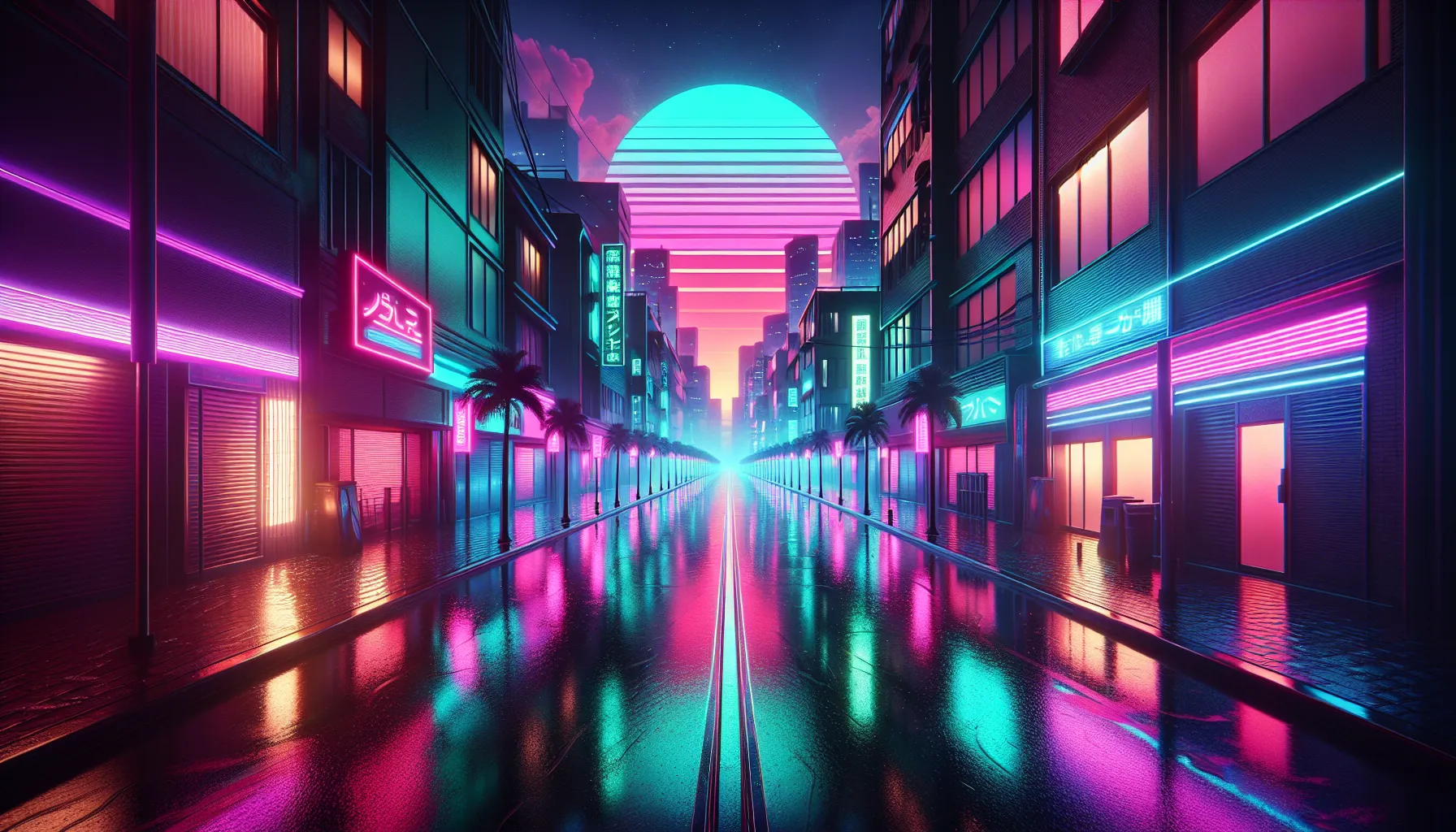 Synthwave style illustration