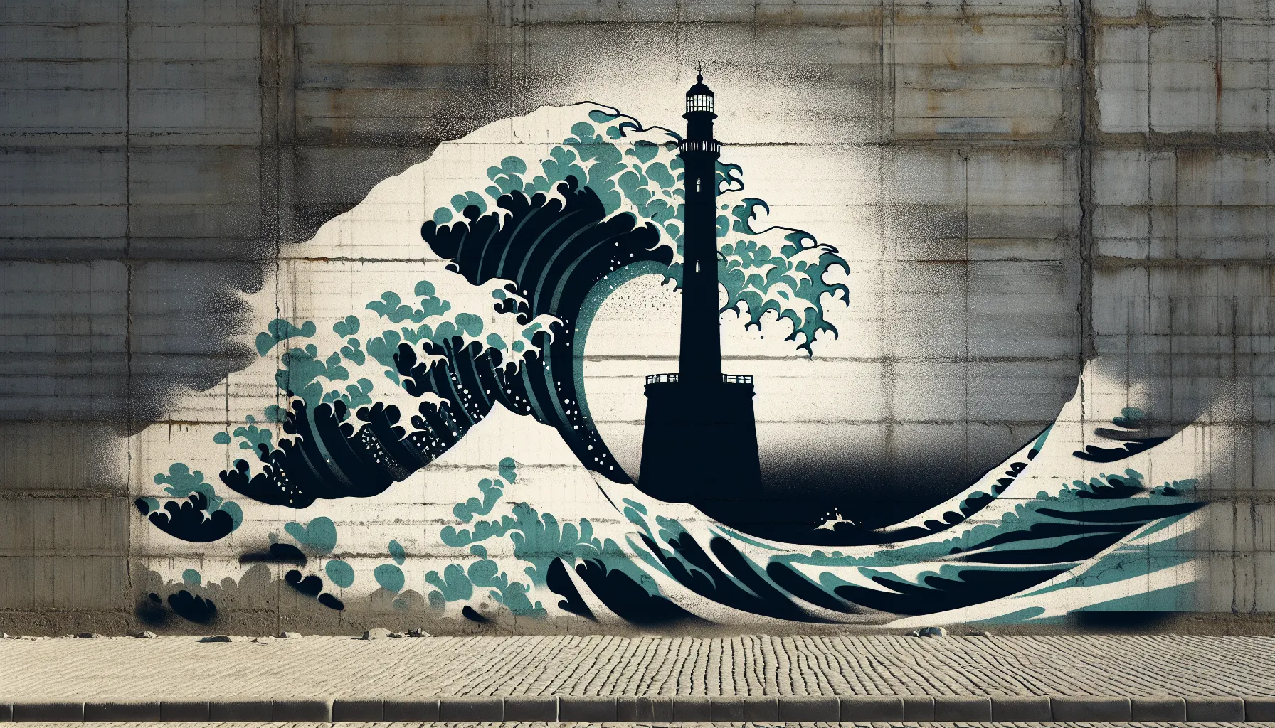 Street Art Stencil style illustration