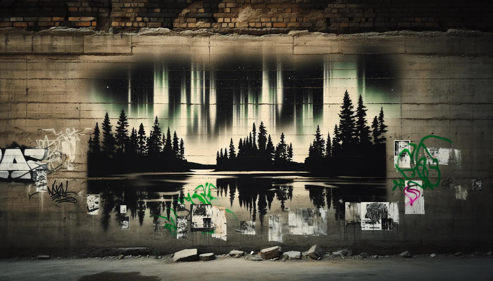 Street Art Stencil style illustration