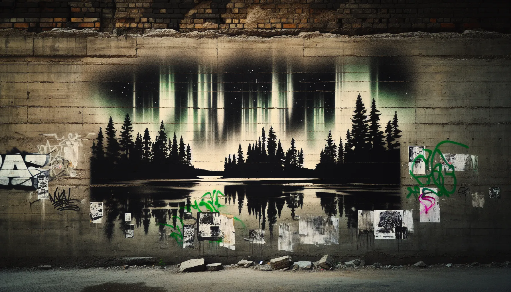 Street Art Stencil style illustration