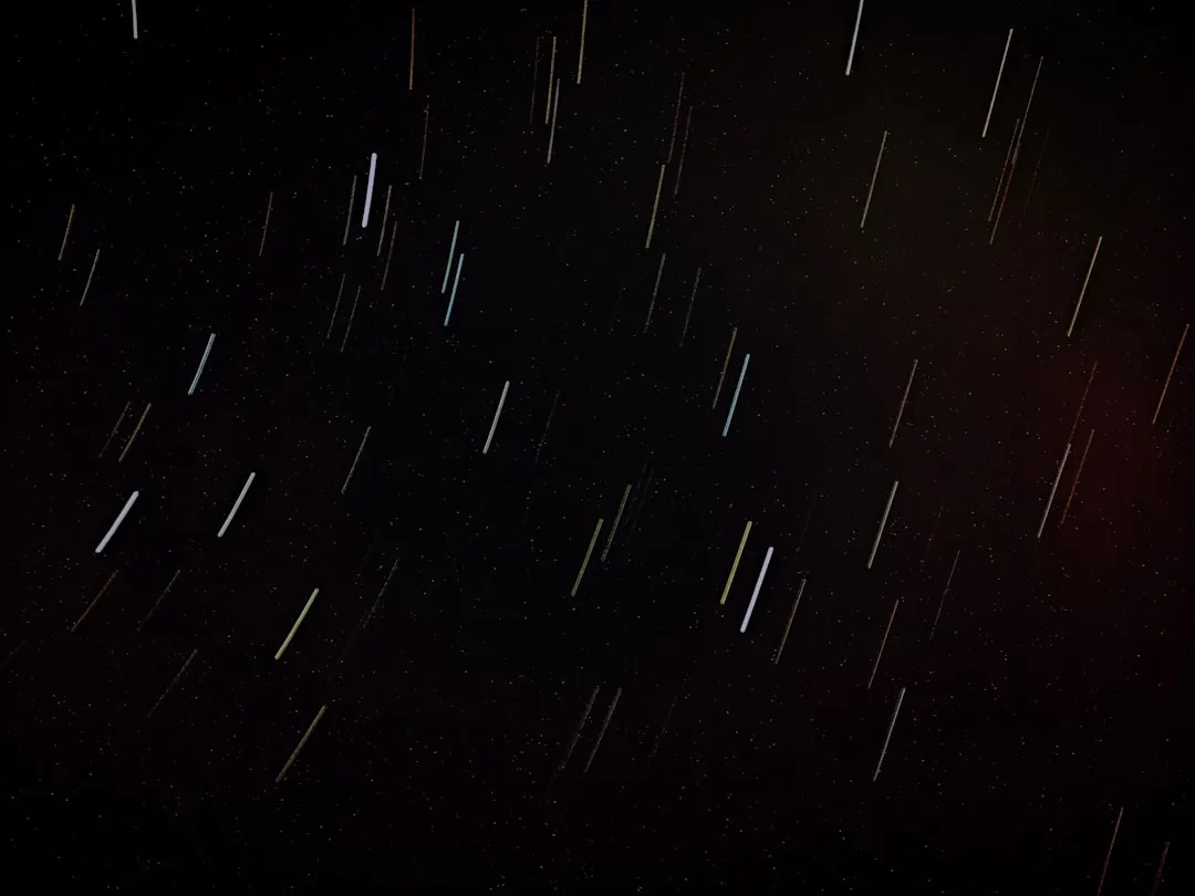 white light on black background