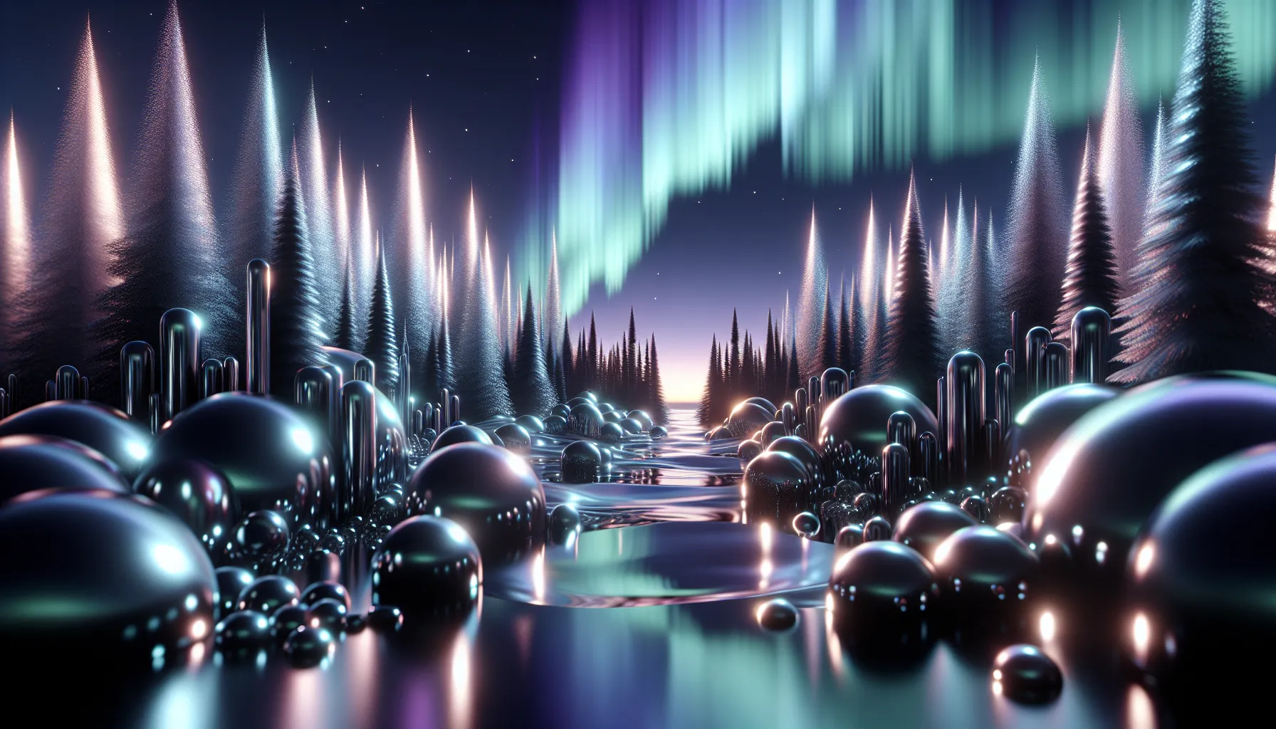 Y2K Chrome style illustration