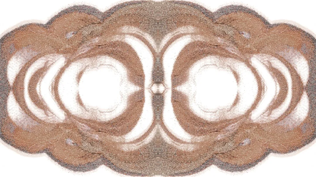 A close up of a circular object on a white background